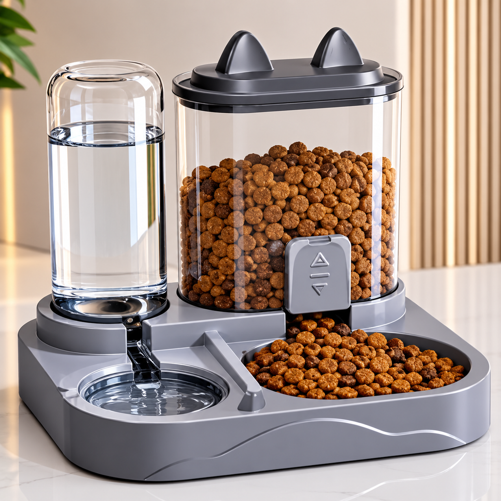 2-in-1 Pet Feeder & Water Dispenser