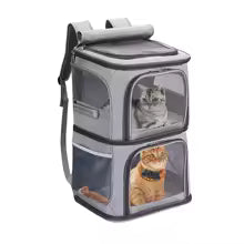 Foldable Double Layer Pet Carrier Backpack
