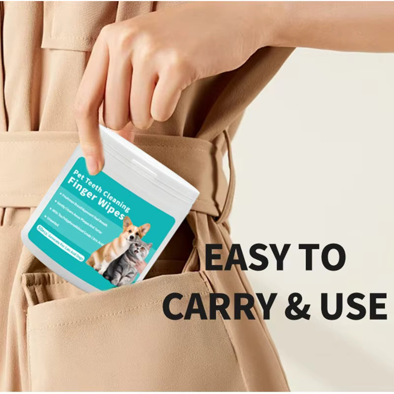 Pet Finger Toothbrush Wipes
