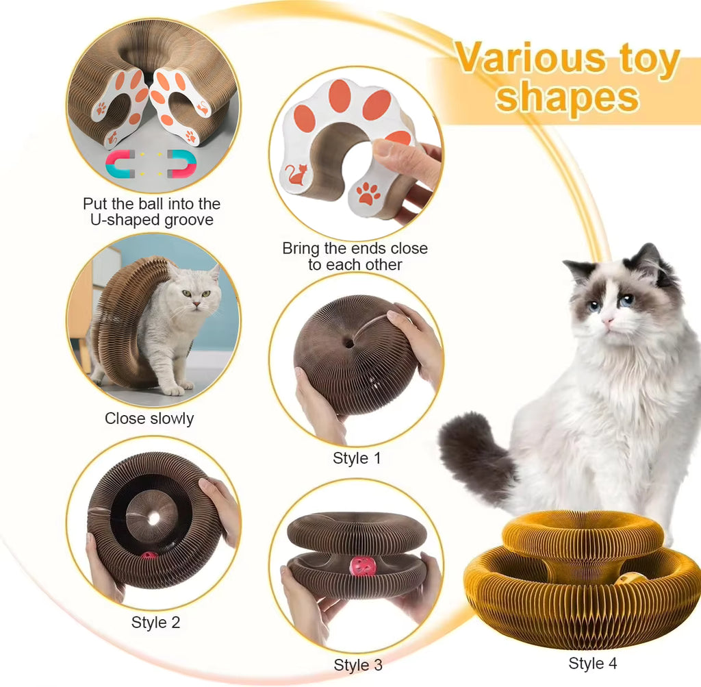Round Corrugated Cat Scratching Toy