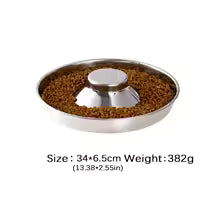 Stainless Steel Dog Slow Feeder Bowl
