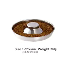 Stainless Steel Dog Slow Feeder Bowl