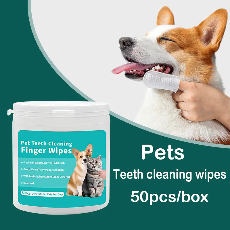 Pet Finger Toothbrush Wipes