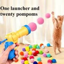 Interactive Cat Plush Ball Playset