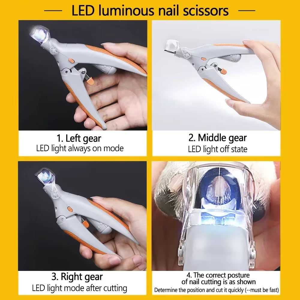 Pet Nail Clipper with LED Light