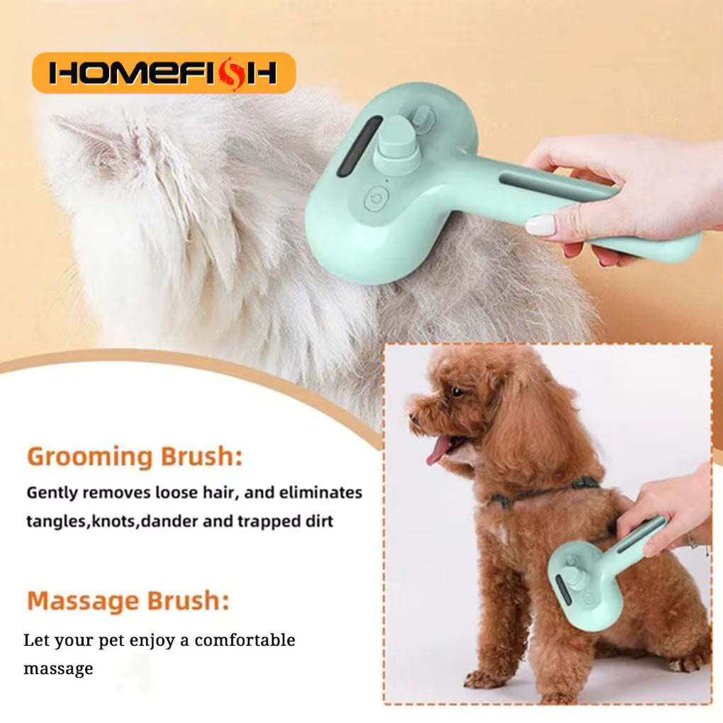 Steam Spray Pet Grooming Brush
