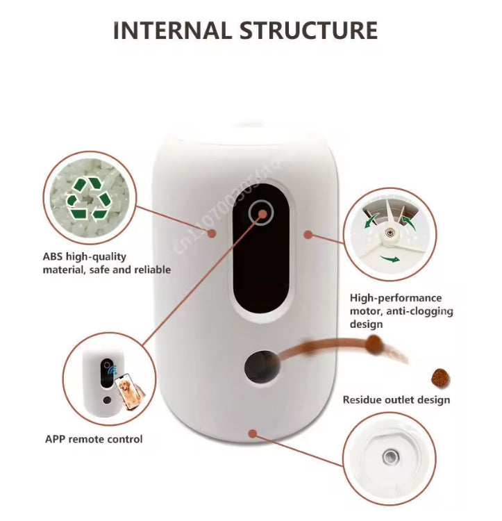 WiFi Smart Pet Feeder with Camera & Treat Dispenser