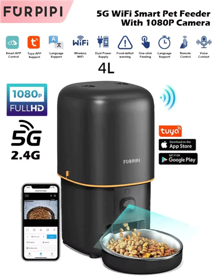Smart WiFi Pet Feeder with Camera