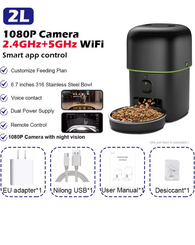 Smart WiFi Pet Feeder with Camera