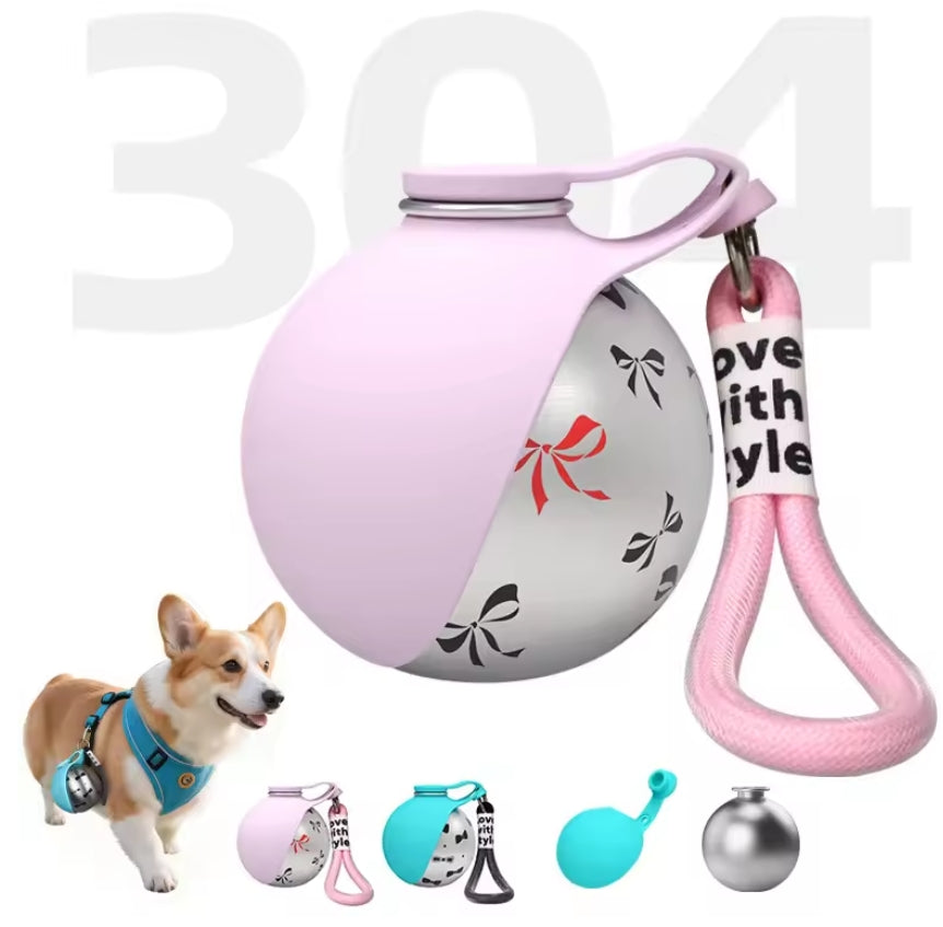 Portable Pet Water Bottle with Bowl
