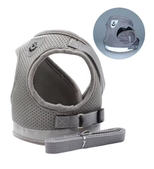 Adjustable Reflective Pet Harness & Leash Set