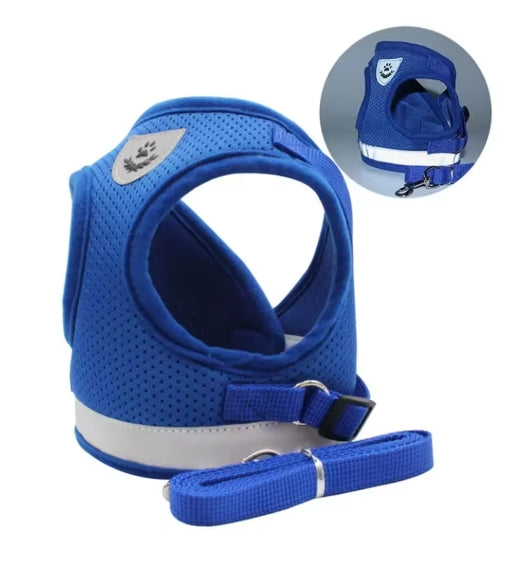 Adjustable Reflective Pet Harness & Leash Set