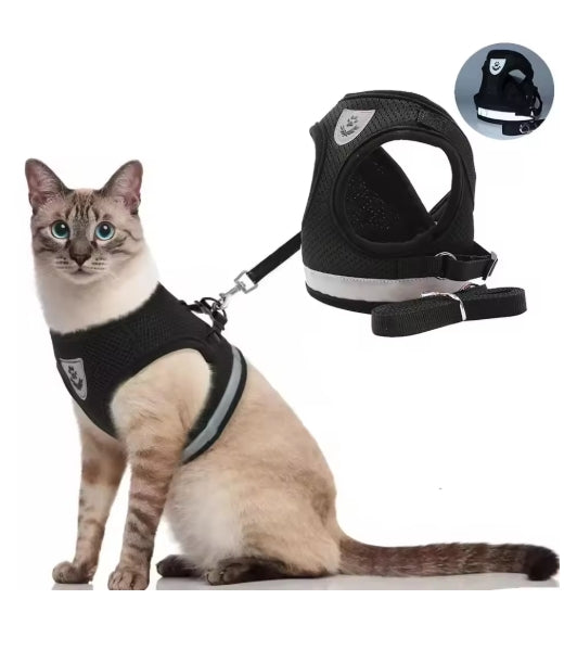 Adjustable Reflective Pet Harness & Leash Set