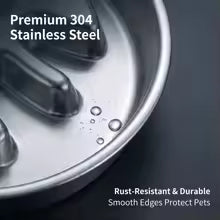 Stainless Steel Slow Feeder Pet Bowl
