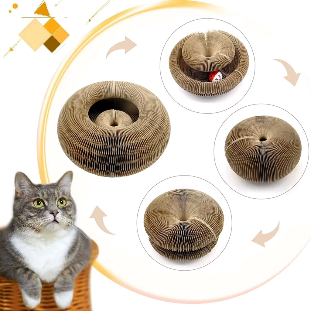 Round Corrugated Cat Scratching Toy