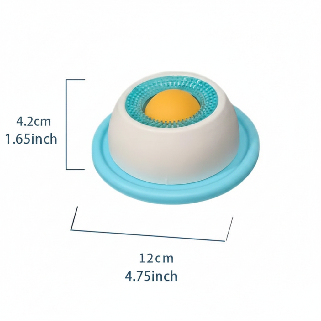 Blue Lick Mat with Dimensions
